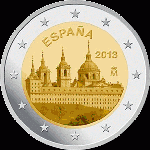 Spanje 2 euro 2013 Escorial UNC